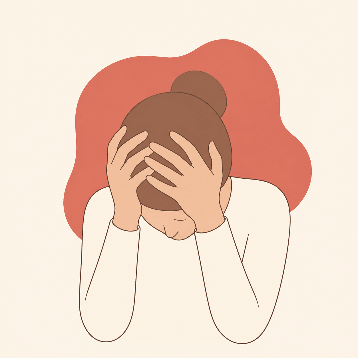 Illustration of a person with a severe cluster headache