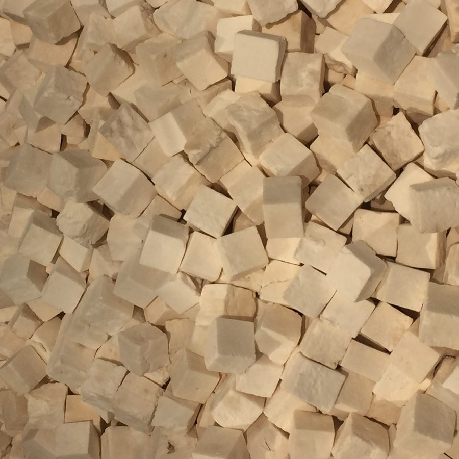 poria, dried cube (a fungus)